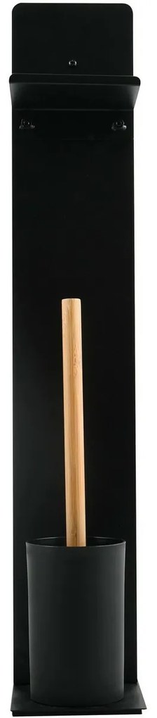 Spirella Stojan na toaletný papier so štetkou a držiakom Yoni 67 x 22 x 12 cm, čierna