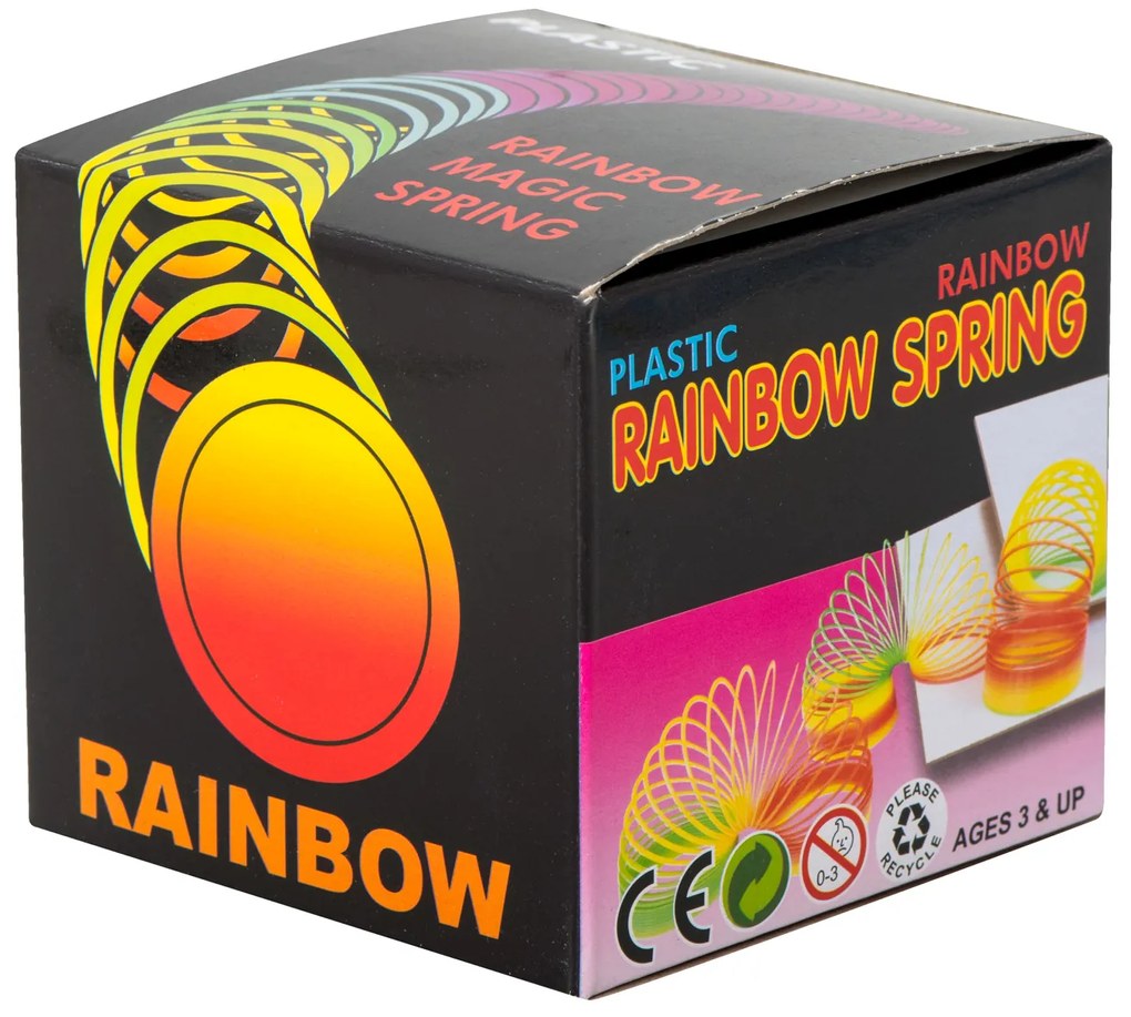 KIK KX6327_2 Spring skákající pružina Duhová 7,5 cm