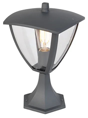 Moderná vonkajšia lampa s podstavcom tmavosivá - Platar