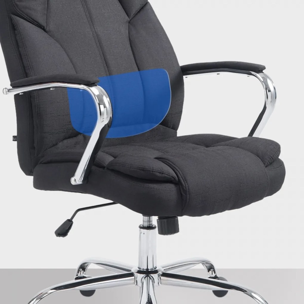 Design-Shop Kancelárska XXL stolička Xanthy látka - Čierna