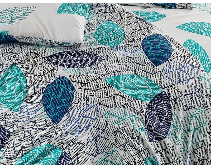 BedTex Bavlnené povlečení Linna tyrkysová, 140 x200 cm, 70 x 90 cm