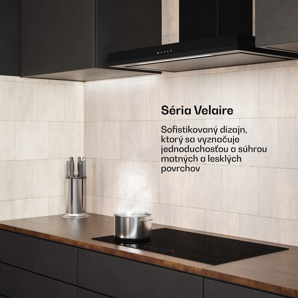 Klarstein Velaire digestor, Elegantný, minimalistický, výkonný, Energetická trieda A++, 595 m³/h, 90 cm