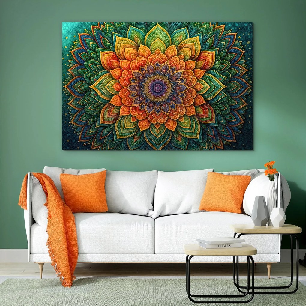 DUBLEZ | Farebný obraz - Mandala duše | UV potlač, Premium