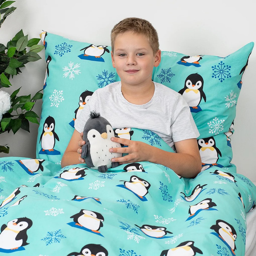 4Home Detské bavlnené obliečky Arctic Friends, 140 x 200 cm, 70 x 90 cm