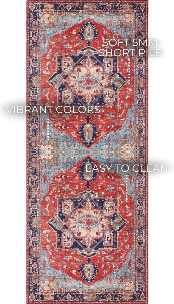 ELLE Decoration, Kusový koberec Imagination 104207 Oriental / Red z kolekcie Elle, 160x230, červená, chodba / predsieň