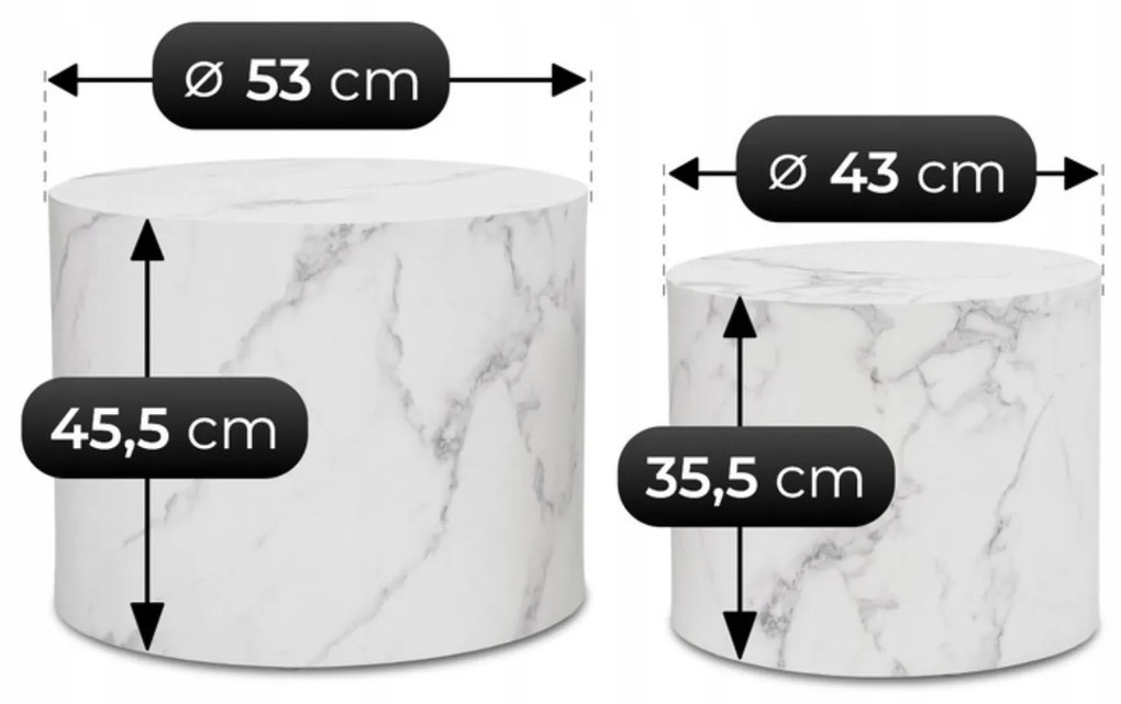 PROXIMA.store - Moderná zostava stolíkov LEILA FARBA: dub