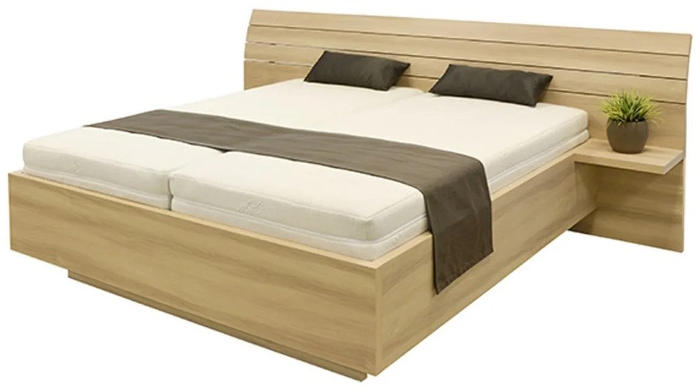Ahorn SALINA - dvojlôžková posteľ so širokým čelom 120 x 190 cm, lamino