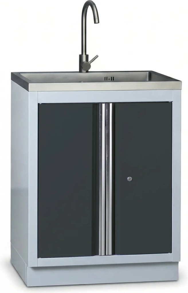 Dielenská skrinka s drezom G2, grafit