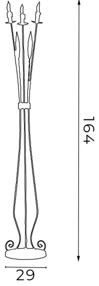 Stojaca lampa LOARA 3xE14/60W/230V