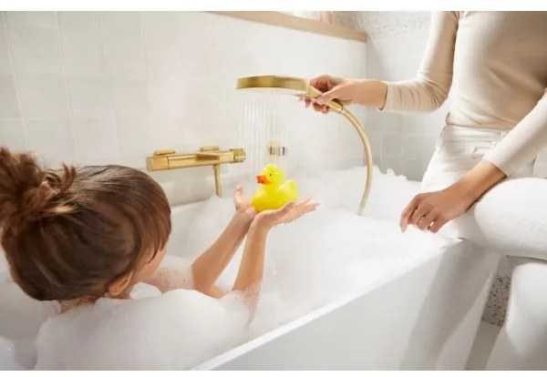 KFA Armatura 5754-010-31 - Termostatická vaňová batéria MALAGA, kartáčované zlato