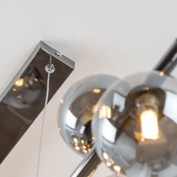 Brilagi - LED luster na lanku MILLA 10xG9/3W/230V čierny chróm/dymová