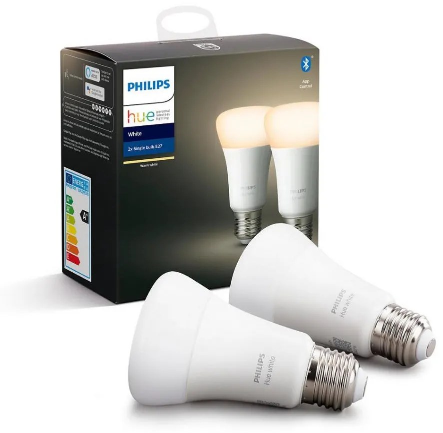 SADA 2x LED Stmievateľná žiarovka Philips Hue WHITE E27/9W/230V 2700K