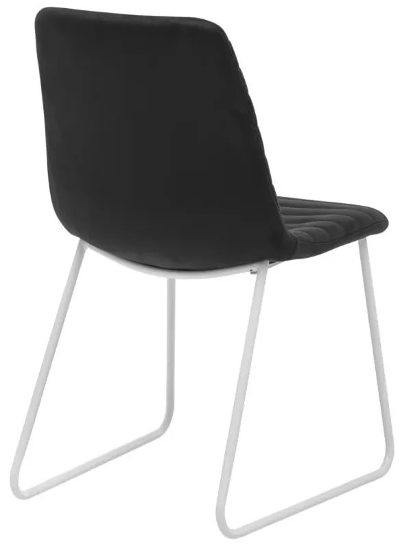 furniture-nabytek.cz - Masivní jídelní sestava Bullwer se 4 židlemi Milton, akácie/látka/kov, lakovaná, šedo-bílá