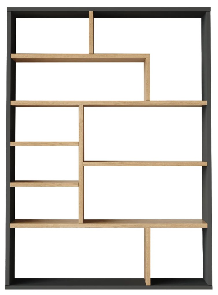 Knihovna Houseland Juno dub Castello medový/antracitová