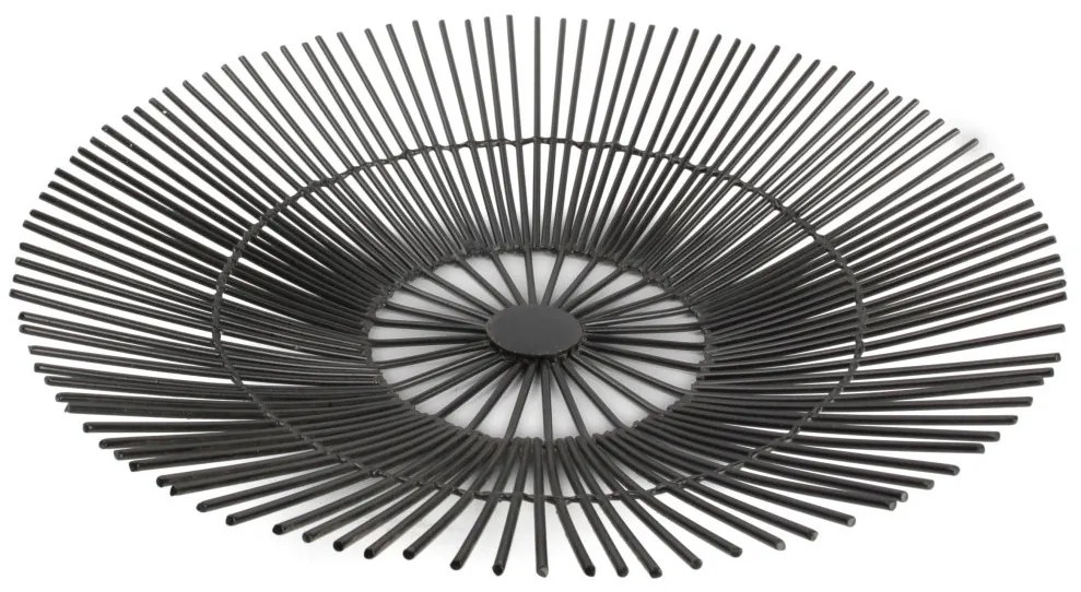 Drôtená okrúhla misa IRIS, Black, 30 cm