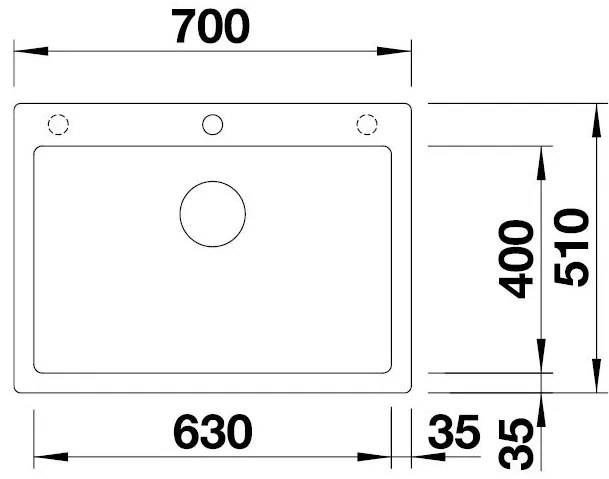 Blanco Pleon 8, silgranitový drez 700x510x220 mm, 1-komorový, svetlá hnedá, BLA-523050