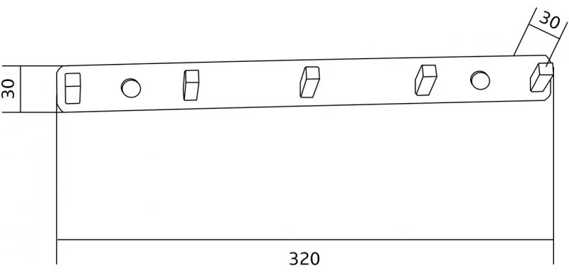 Mexen príslušenstvo, Vešiak na uteráky 5-háčikov, čierna, 709175-70