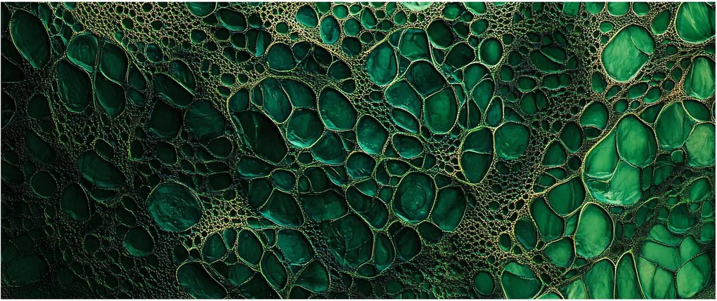 Obraz - Zelený mikroskopický záber (120x50 cm)
