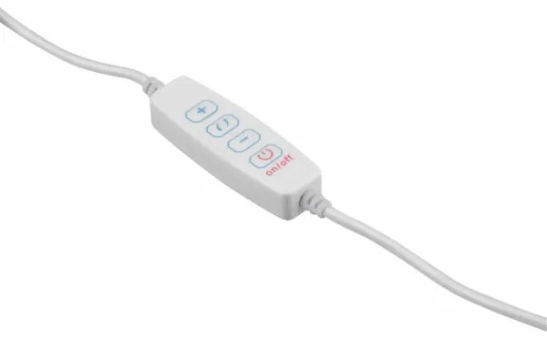 Extol - LED Stmievateľná stolná lampa s lupou LED/8W/5V 2900/4500/7500K biela