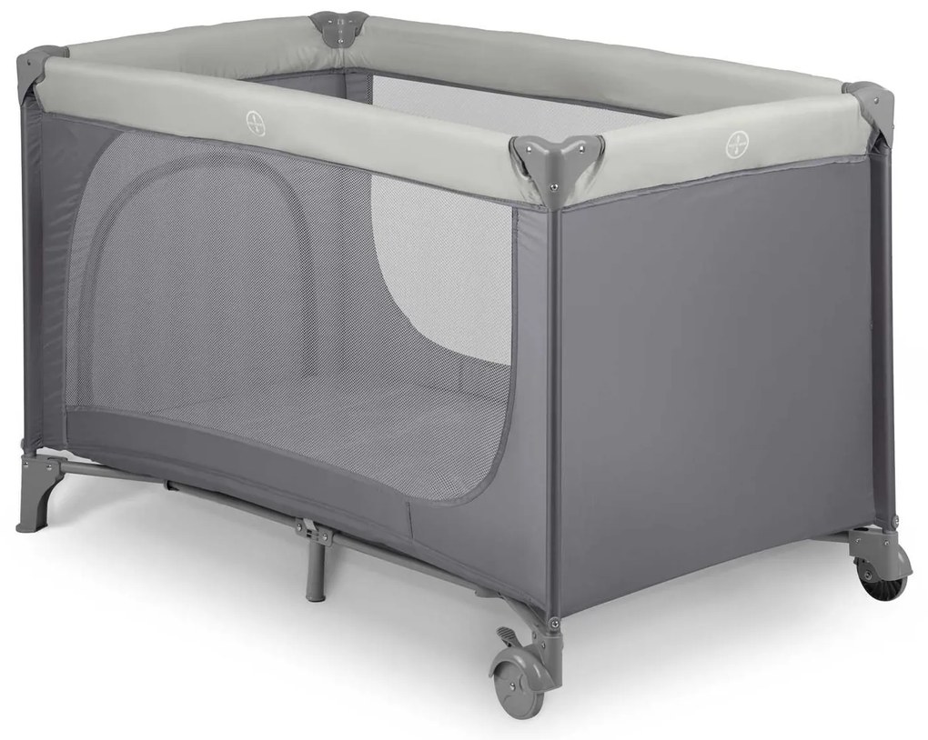 Ricokids Cestovná postieľka + matrac + taška125 x 65 x 78 cm RK-240 svetlosivá