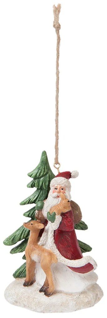 Vianočná ozdoba Santa so zvieratkami - 7 * 6 * 10 cm