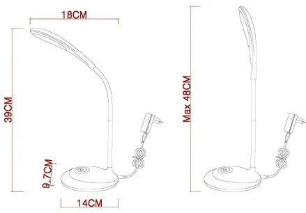 GLOBO dotyková stolná lampa 58264