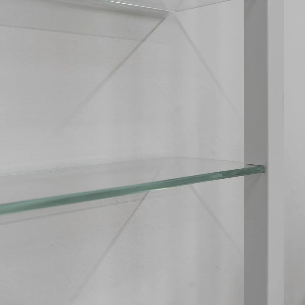 Biela poschodová kovová polica 46 cm Cubic – Spinder Design