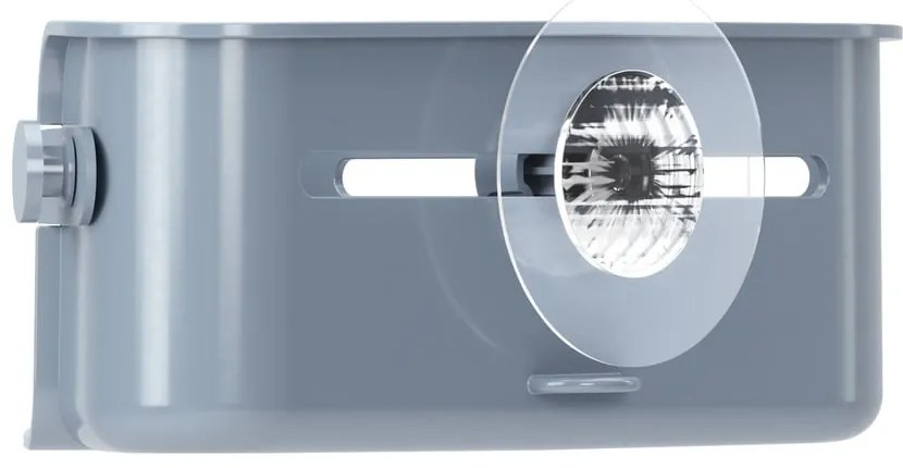 Rohová modrá kúpeľňová polička z recyklovaného plastu bez vŕtania Flex – Umbra