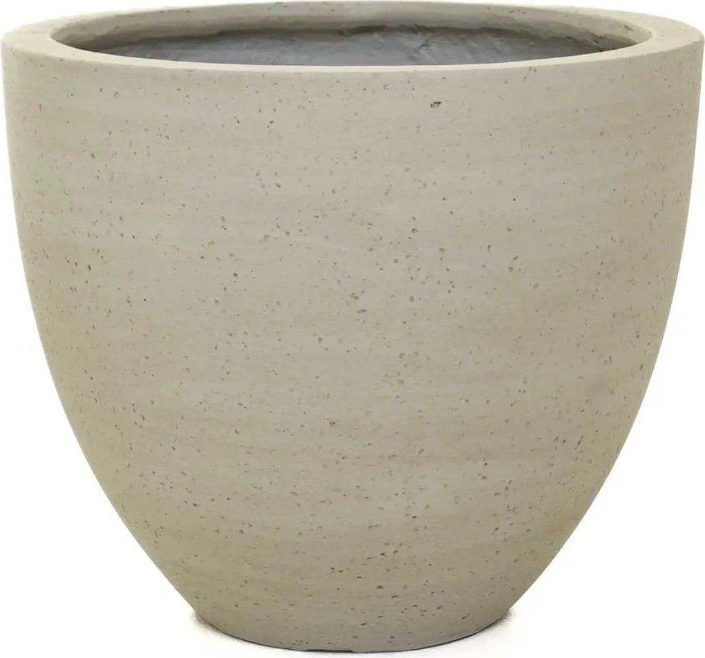 Kónický kvetináč VIRINGO, sklolaminát, výška 36 cm, béžový