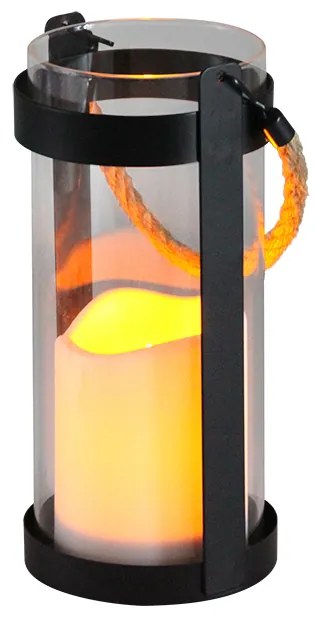 PLX LED solárna stolná lampa PRINCE GEORGE, teplá biela, čierna, IP44