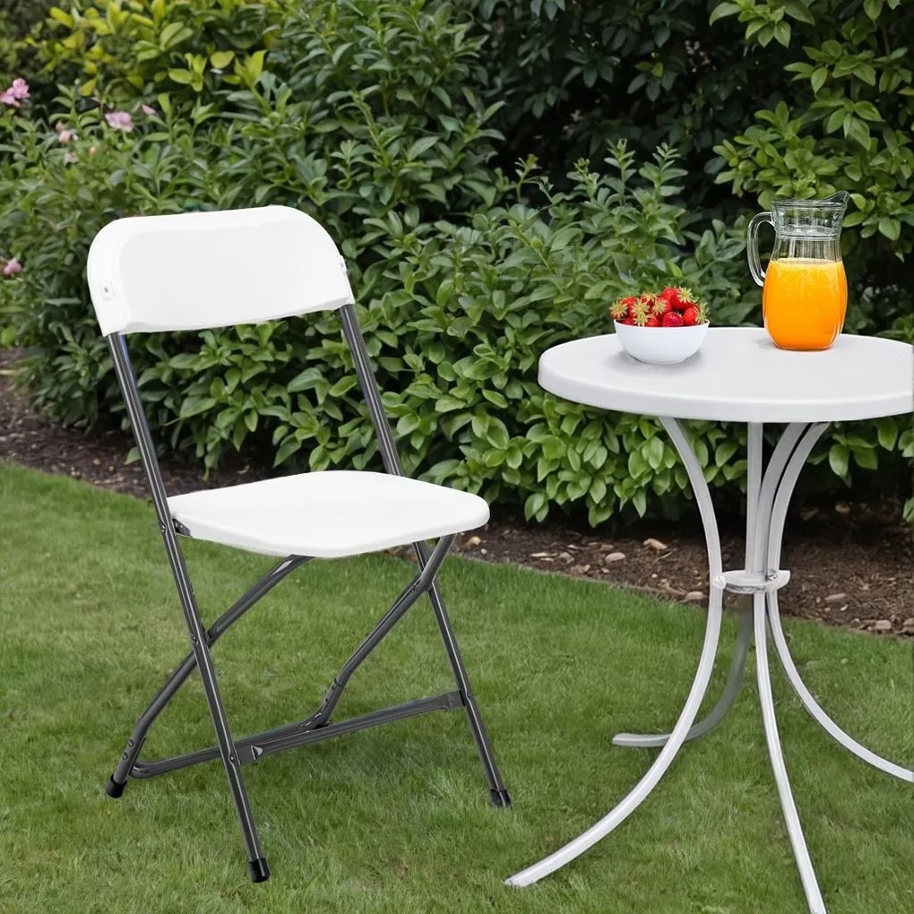 Skladacia cateringová stolička Simplo biela
