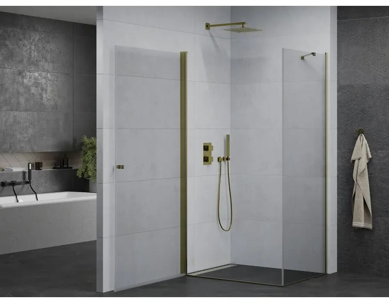 Mexen Pretoria sprchový kút 90x70 cm, priehľadná, zlatá, 852-090-070-50-00