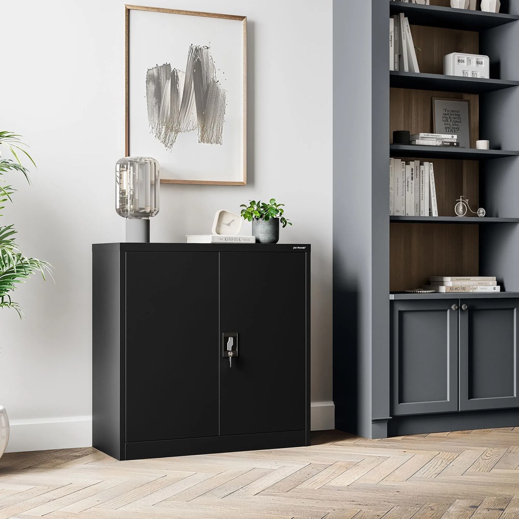 Kartotéková osobná skrinka nízka, čierna, 900x930x400 mm: BEATA