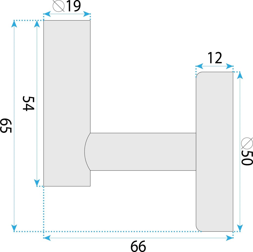 Rea Modern, 1-háčik na uterák, 6606, brúsená oceľ, REA-98005