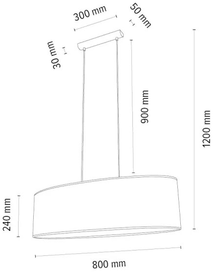 Spot-Light 1027400211536 - Závesné svietidlo na lanku MERCEDES 2xE27/40W/230V dub