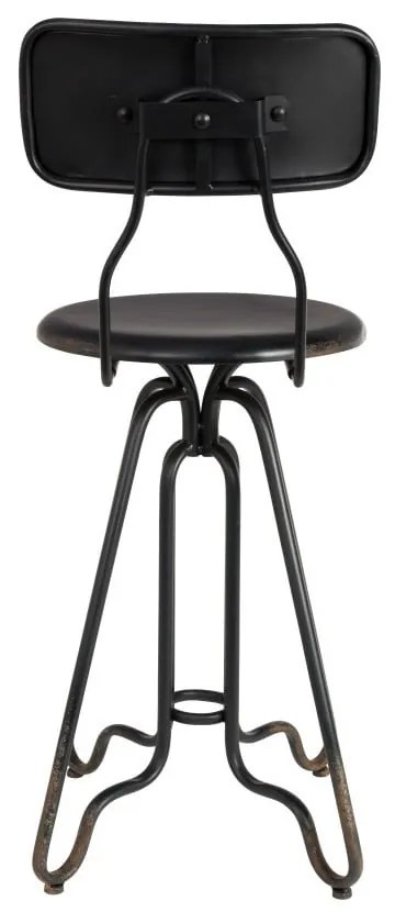 Čierna kovová vysoká stolička Dutchbone Ovid, výška 88 cm
