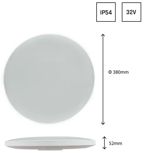 LED Vonkajšie stropné svietidlo NYMPHEA LED/32W/230V IP54 3000K