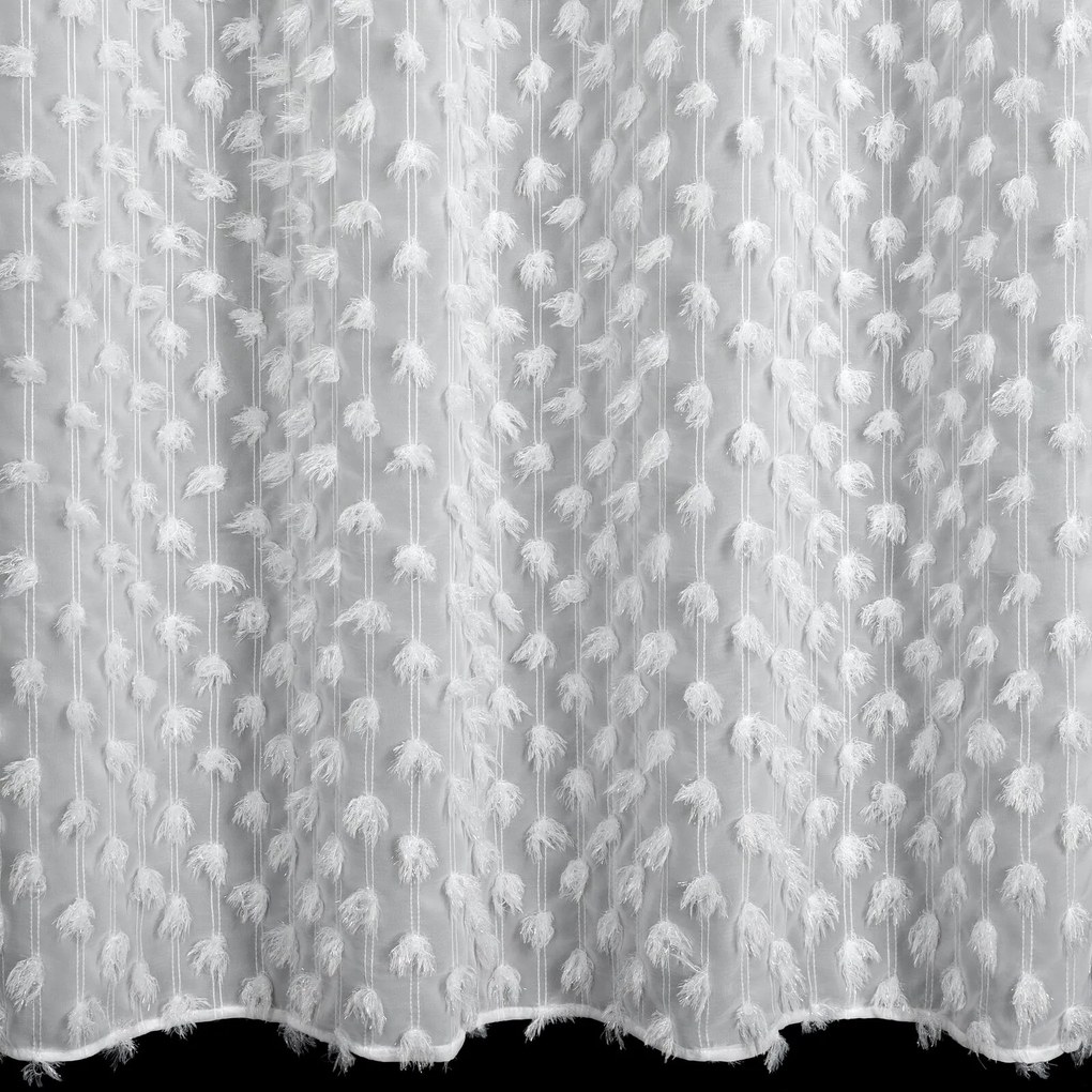 ZÁVES NA KRÚŽKOCH EVA MINGE AURELIA 135X250 CM BIELA