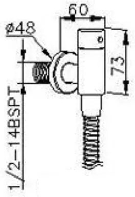 Sapho, Podomietkový bidetový ventil s regulátorom teploty a bidetovou sprškou, chróm, JS121-01