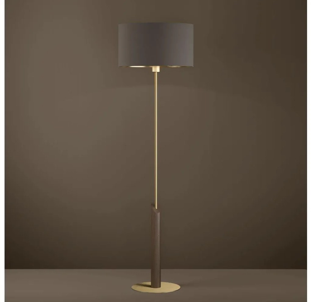 Eglo 390338 - Stojacia lampa SANTANDRIA 1xE27/40W/230V hnedá/zlatá