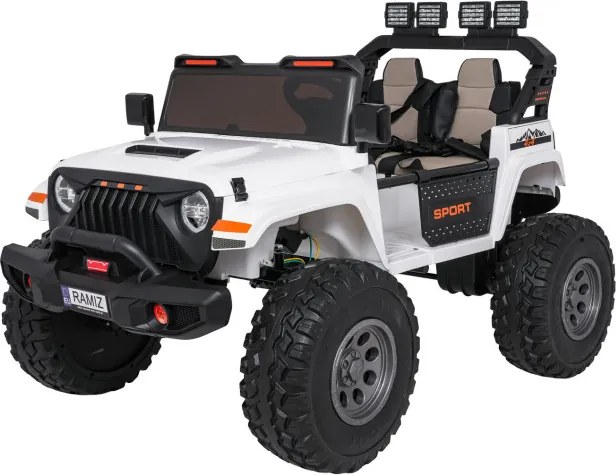 Elektrické autíčko Extreme Sport 4x4 biele