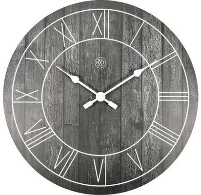 Nástenné hodiny NeXtime Paul čierne drevo Ø 40 cm