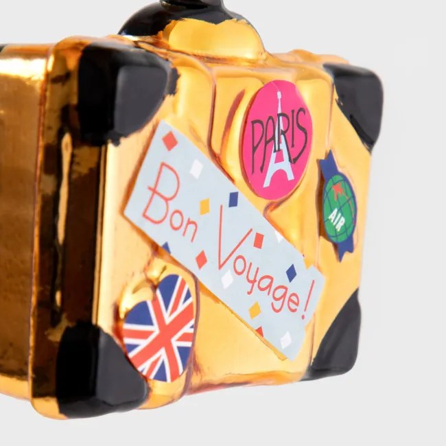 Vianočná ozdoba GLASSO cestovný kufor 714962