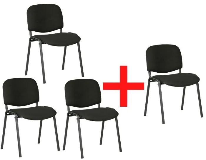Konferenčná stolička VIVA 3+1 ZADARMO, sivá