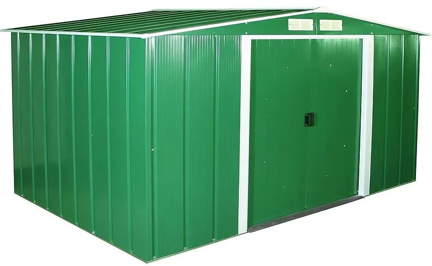 Eco kovový záhradný domček 2423x3221x1961 zelený