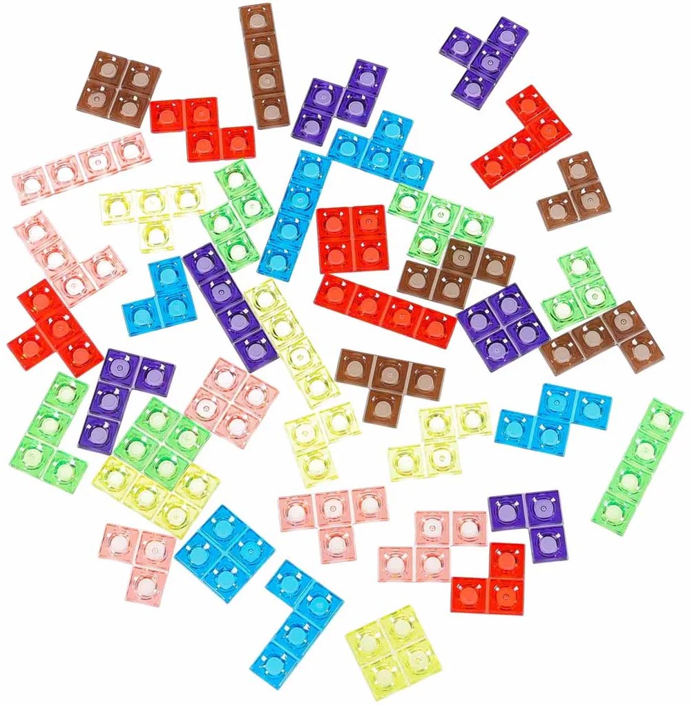 KIK Logická hra Tetris zo dreva a plastu na stojane