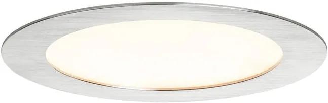 Zápustné - podhľadové svietidlo PAULMANN Zápustný LED panel kulatý 6,5W kartáč.železo teplá bílá stmívatelný 92099