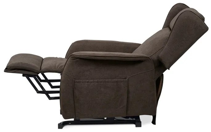Autronic BONTEC Polohovacie kreslo, elektrické káblové ovládanie, hnedá, látka, TV-1190 BR2 Farba: Šedá
