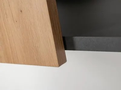 Kuchynská linka Nela 180/240, Antracit s Dab Artisan deska Rabac