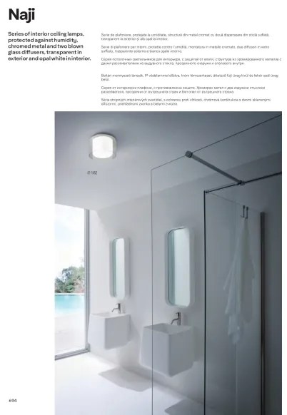 Redo 01-1453 - LED Kúpeľňové stropné svietidlo NAJI LED/12W/230V IP44